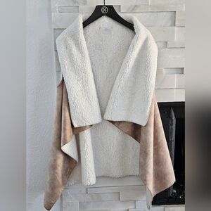 Cozy White and Tan Women's Sweater